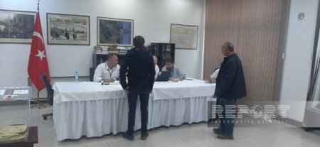 Türkiyənin Gəncədəki Baş Konsulluğunda səsvermə başlayıb - FOTO